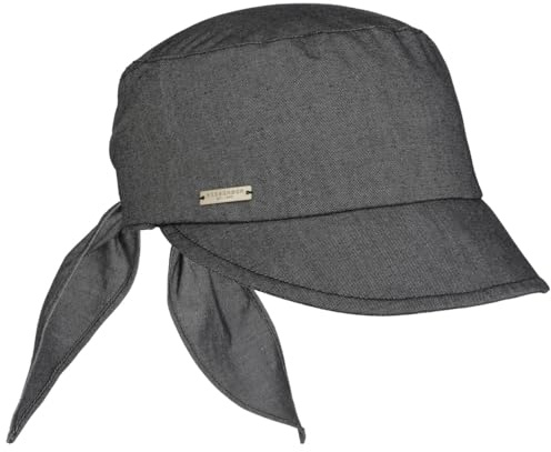 Seeberger Cotton Chambray Damkeps Damer - visir gubbkeps solvisir med skärm Sommar Vår-sommar - One Size antracit