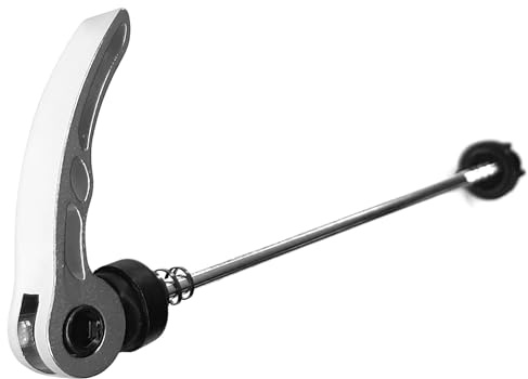 cyclingcolors 1x Cierre Rápido Bicicleta 150mm Trasera Mecanismo de Apertura Liberación Rápida Rueda De Montaña Carretera, Plata