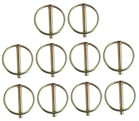 iplusmile 10stücke Teiliges Heavy Duty Lynch Pin Aus Verzinktem Kohlenstoffstahl Robuste Federstecker Mit Ring Korrosionsbeständig Für Traktoren Anhänger Rasentraktoren Mäher Sicherungsschlö
