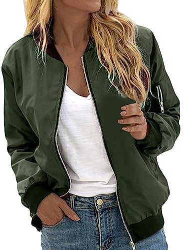 Vestes Femmes Imprimé Chic Motard Blouson Printemps Été Léger Bomber Blouson Outwear Décontractées Zippée Légère Manteau Col Montant VêTements De Sport
