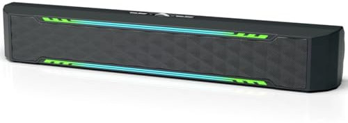 ZHCHAO Altavoces de Ordenador PC RGB, Barra de Sonido for Juegos, Altavoz inalámbrico portátil con for Monitor de Escritorio y portátil