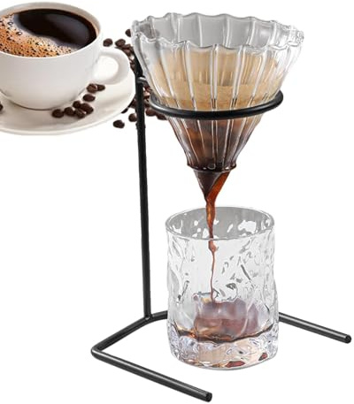 Pour Over Stand Kaffestation, Kaffebryggare, Droppfilter, Koppställ, Stativ - Metall Kaffebryggare, Handdroppkaffe Fäste, Kaffefilterhållare för Kaffe, Öl, Dryckesbryggare