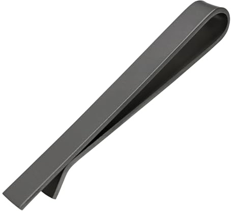 Xrkuu slipsnål för män, svart slipsnål för män, enkel klassisk rostfritt stål slipsnål för män för bröllopsdag affärer och vardagsliv, 50 x 5 x 0.8mm, titanstål, Rostfritt stål