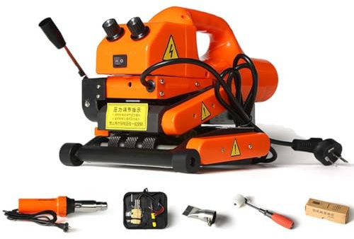DPDZSW Automatic Geomembrane Welding Machine 1100W, Geomembrane Lap Hot Wedge Welder, Width Overlay 10cm/15cm/20cm, PVC HDPE Plastic Welder,SteelRoller-20cm