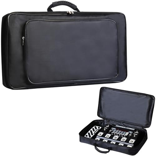 Gitarren-Effektpedalboard-Tragetasche, tragbare Gig-Bag-Effektpedal-Tasche für Mikro-Controller, Tastaturen und Multi-Effekt-Pedale, Tragetasche mit großer Kapazität, ideal für Gitarrenliebhaber