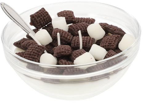 DEARMAMY Cereal Bowl Scented Soy Dessert Shape Decor Mini Aromatherapy for Home Decoration Unique Food Prop