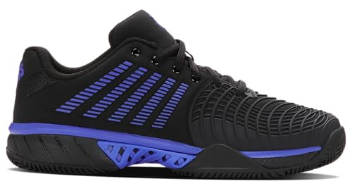 K-Swiss Express Light 3 Clay Tennis Shoe, Black/Dazzling Blue, 47 EU