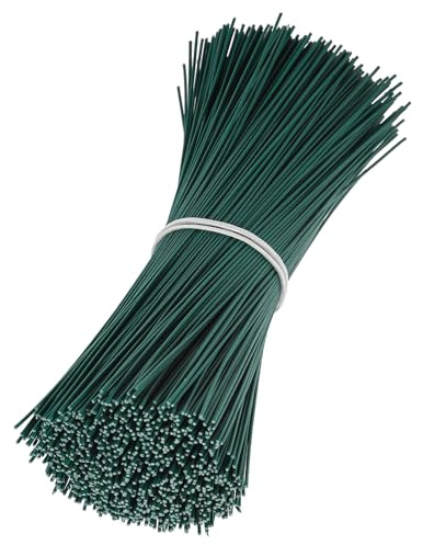 TOYZFRIENDY Bridas para Plantas Jardín Reutilizables 15 Cm 0,55 Mm Ataduras Retorcidas Verdes para Ramas Tomateras y Zarzamoras, Cordones Flexibles Multifunción para Atar y Organizar