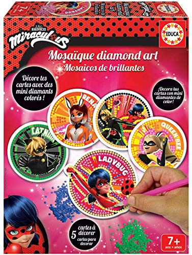 Educa Loisirs Créatifs. Mosaïque Diamond Art. À partir des 7 ans Miraculous Ladybug. Für kreative Hobbys. Diamanten-Mosaik. Ab 7 Jahren. Ref. 18927