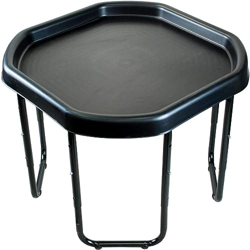 Black Mixing Play Spot Tuff Tray & Height Adjustable Stand - For Fun & Messy Sand, Water & Glitter Play ([ Small - 70cm ], [ Tray & Stand ])