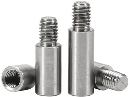 Metallschrauben 2/5/10 Stück 304 Edelstahl Gewindesäule M2 M2,5 M3 Runde Abstandsschraube Abstandshalter Einzelkopfsäule (Color : 10mm(5Pcs), Size : M2 (Thread 4mm))