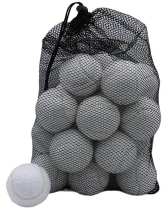 kowaku 18 Stück Tennisbälle Trainingsbälle Übungsbälle für Hunde, elastische Bälle, verschleißfest, für Unterhaltungsaktivitäten, Weiß