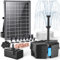 POPOSOAP Bomba de fuente solar con kit de filtro de estanque, bomba solar de 8 W con caja de filtro de estanque, filtro de estanque para estanque al aire libre, fuente de jardín, cascada, función de