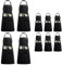 FungLam 10 pezzi Grembiule da Cucina con 2 tasche 72 x 62 cm Grandi dimensioni unisex Cintura Regolabile Collo Uomo Donna Grembiule Cuoco Ristorante BBQ Bar Chef Dipingere Lavori Domestici