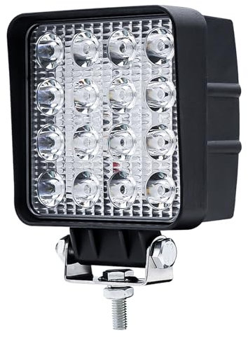 Dinfu Faro da Lavoro, 48W fari led trattore 12V 24V Piazza Fari Led ausiliari 6000K luci di retromarcia IP67 impermeabile per camion Moto Auto ATV UTV SUV 4x4