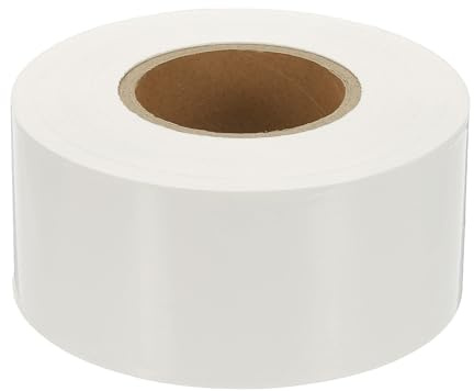 YOKIVE 3 x1000 Pies 2 Mil De Grosor Cinta De Señalización Blanco | 1 Pieza, Cinta De PE No Adhesiva De Alta Visibilidad, Para Topógrafos Límites Marcado De Senderos