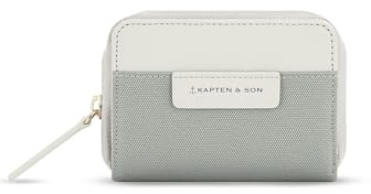 Kapten & Son Geldbörse Damen | Bergen Pro Wallet Muted Sage | Portemonnaie Damen Klein Grün | Geldbeutel mit 8 Kartenfächern & Kleingeldfach | 9,5x11,5X 3,5 cm
