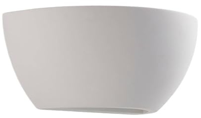 Lindby Gips Wandlampe weiß bemalbar, Uplight und Downlight Gipsleuchte Wand 1x E14 max. 5W ohne Leuchtmittel Wandleuchte Wohnzimmerlampe