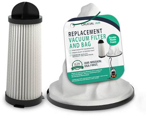 Replacement Vacuum Bag & Filter – Compatible with Hoover Part # 2KE2105000, 2KE2110000 – Fits Hoover Shoulder Vac Pro C2401 & Royal RY4000/RY4001 Backpack Vacuums – by Think Crucial (1 Bag & 1 Filter)
