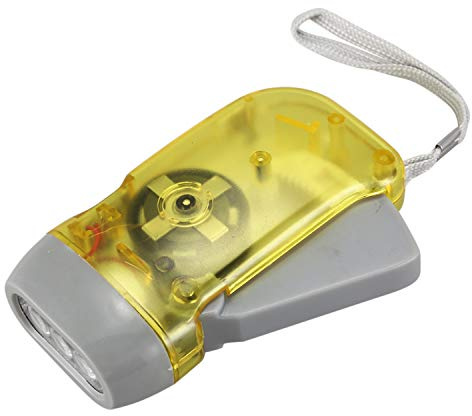 Doumneou Lampe de poche à dynamo à 3 LED à manivelle pour camping
