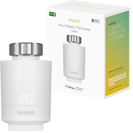 Hombli Intelligentes Heizkörperthermostat mit App-Funktion, Heizungsthermostat mit Sprachsteuerung & Bluetooth, energiesparend, einfache Installation, kompatibel mit Google & Alexa