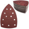 50 Stück Schleifpapier Dreieckschleifer 11-Loch Schleifpads 80 Körnung Klett Schleifpapier Mouse Schleifpapier Schleifblätter für Dreieckschleifer 155 x 108 mm