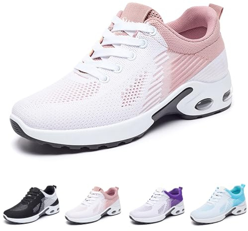 Orthopedic Running Shoes,Orthopedic Sneakers for Women, Orthotic Fashion Sneakers Tennis Shoes,Arch Support Walking Shoes for Plantar Fasciitis Pain Relief (Pink,UK:5)