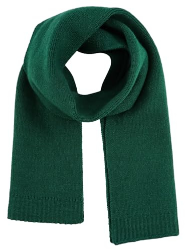 UAMOEI Kids Scarf for Girls Scarf Toddler Boys Scarves Knit Winter Scarves Fashion Neck Warmer Kids Neck Warmers Boy (Dark green)