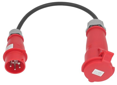 Aumotop CEE-Adapter 5-polig, Hochstrom, Wasserdicht, für Baustelle, Camping, Garten, Zuverlässige Stromversorgung für 220–380 V, Vielseitig Einsetzbar