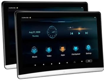 Kopfstütze TV-Monitor 13,3 Zoll Auto 4K Display Multifunktions Tablet Touchscreen Player Video Musik Bluetooth HDMI(11.3(2G 16G) 2 pcs)