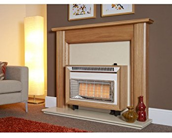 Designer Fire - FLAVEL FORML0EN LIGHT OAK MISERMATIC GAS FIRE – EC