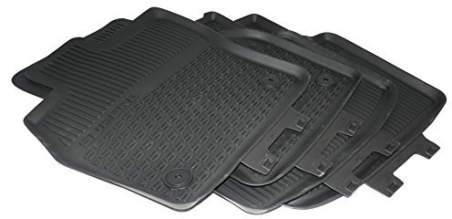 Skoda 3V1061551 3V0061551 Gummi Fußmatten 4x Premium Gummimatten Original Allwettermatten schwarz mit Schriftzug