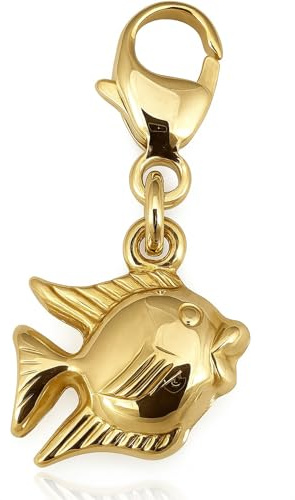 Anhänger Charm Fisch Gold 333 Einhänger Gelbgold Unisex 8 Karat Goldfisch