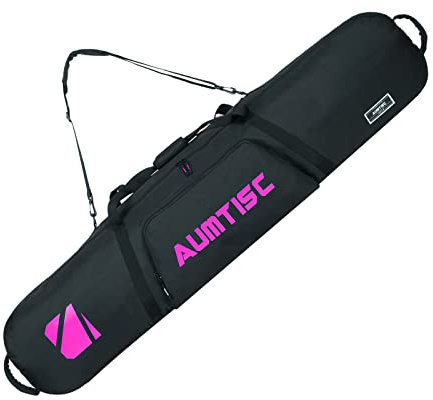 AUMTISC Borsa da snowboard, borsa da sci, 165 cm, Zaino da sci, Rosa
