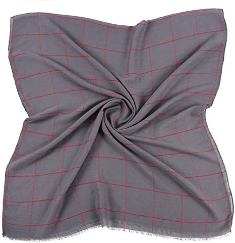 QinMMSPORTS Damen Mode Baumwolle und Leinen Gitter Druck Paris Gaze Schal Krawattenschal Verhindert Sonnenbaden im Großer Schal Schal Damen Rot Winter (Grey, One Size)