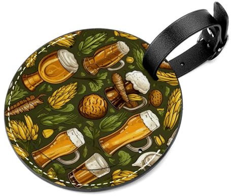 Gepäckanhänger,Gepäckanhänger für Koffer,Reiseanhänger für Gepäck,2-Pc,Bier-Essen-Cartoon-Tisch