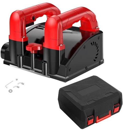1 200 W saneringsfräs, 3 000 r/min putsfräs, murfräs, elektrisk vägghyvelmaskin, betongslip, 1–4 mm djup justerbar, väggrenoveringsmaskin för cementväggar, målade väggar