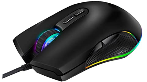 LOORGVEL Mouse Da Gioco Wired Type-c Con Tasti Rgb Ottico Mouse Professionale Per Pc e Laptop Ergonomico e Compatibile Con Giochi