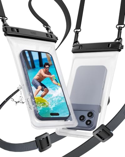 YOSH Crossbody Waterproof Phone Pouch, 2 Pack Waterproof Phone Case, 7.5 | Seamless One-Piece Body, IPX8 Underwater Phone Cases for iPhone 17 16 15 14 Pro Max Samsung S26 S25 S24 S23 Ultra Xiaomi 17