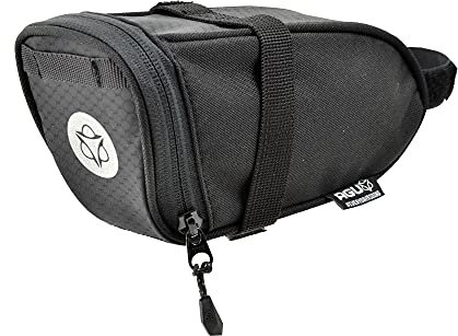AGU Performance DWR Satteltasche Fahrrad, 0.7L Fahrrad Satteltasche, Wasserabweisend, Reflektierend, 100% Recyceltes Polyester - Schwarz