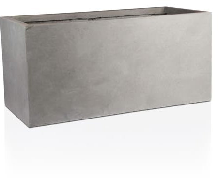 IDEALIST Large Plant Pots 60cm Trough Planter, Grey Reinforced Stone, 54L