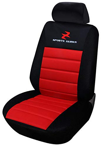 eSituro 1er Einzelsitzbezug Sitzbezüge für Auto Schonbezug Schoner Dicke gepolstert rot