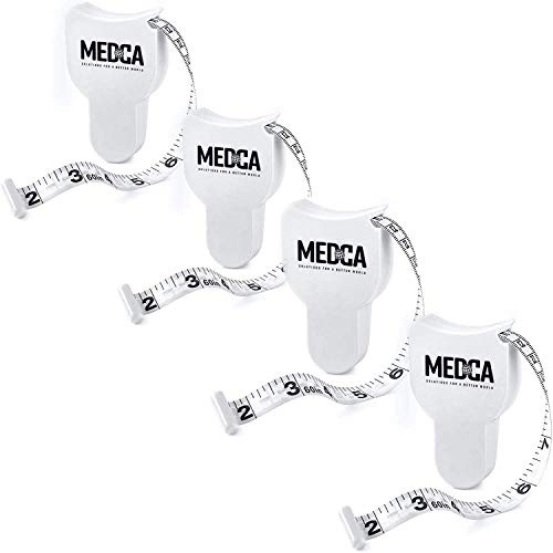Lot de 4 mètres ruban à mesurer pour le corps et les graisses, règle rétractable pour calculer les mesures du corps et du poids corporel