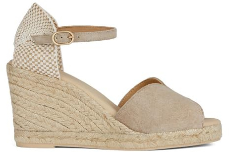 Geox Sandalo da donna D Gelsa B Wedge, Tortora, 40 EU