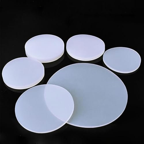 Runde Silikondichtung, robust, rutschfest, hohe Temperaturbeständigkeit, ungiftig, Gummipuffer, Durchmesser 5 – 100 mm, Stärke 1 mm, 2 mm, 3 – 8 mm Durchmesser 55 mm, 1,5 mm (1 Stück)