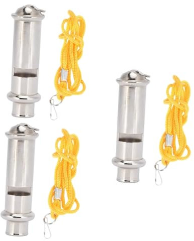 FRCOLOR 9 STK Taubenpfeife Klingende Reflexpfeife Trainingspfeife Für Hunde Leise Hundepfeife Vogel Trainingspfeife Notpfeife Schallreflexionspfeife Tonpfeife Tragbar Rostfreier Stahl Seil
