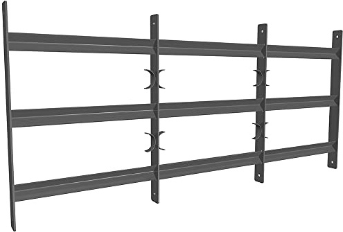 Mucola Fenstergitter aus verzinktem Stahl Einbruchschutz 45x70-130CM Fensterschutz Einbruchsicherung Sicherheitsgitter ausziehbar für Fenster außen