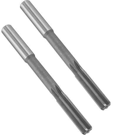 sourcing map Chucking Reamer 1/2 H7 High Speed Steel Lathe Machine Reamer 6 Straight Flutes Straight Shank Milling Cutter Tool for Metal Wood Hole Reaming 2 Pcs