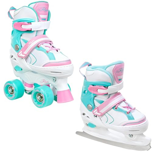RAVEN Rollschuhe Roller Skates Kinder Mädchen verstellbar mit LED Leuchtrad