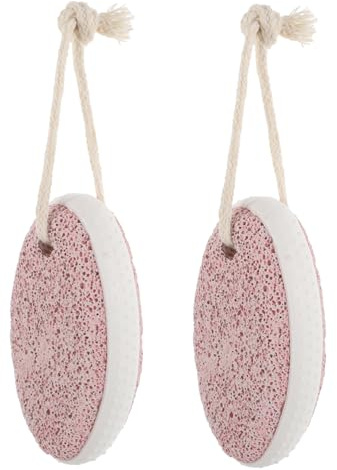 VICASKY Pietra Pomice a Forma Ellittica per Piedi, Rimozione Cellule Morte, Massaggio Plantare, 2 Pezzi, Pietra Pomice per Pedicure, Centri Estetici e Bagno Piedi